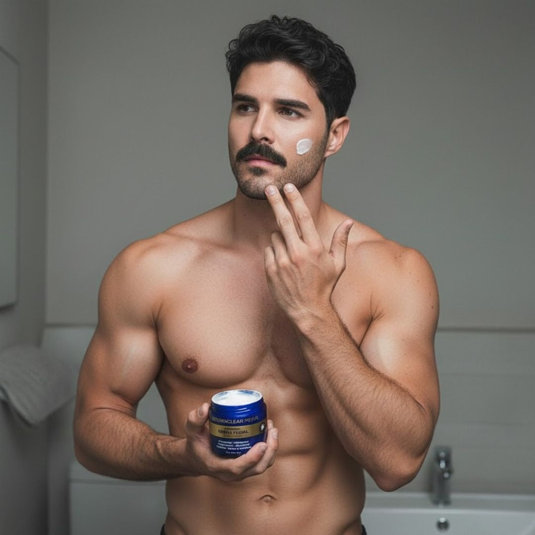 Elimina Escamas e Irritación en el Rostro y cuero cabelludo Masculino - Tratamiento Regenerativo 8 en 1