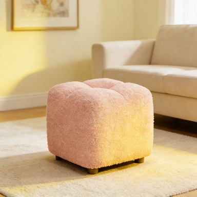 Lamb's wool stool