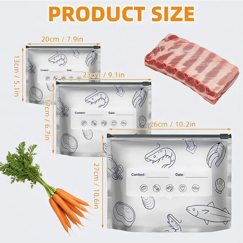 ⏰Buy 1 Get 1 Free 🧊 Reusable Upright Food Storage Bags for Fresher Food
