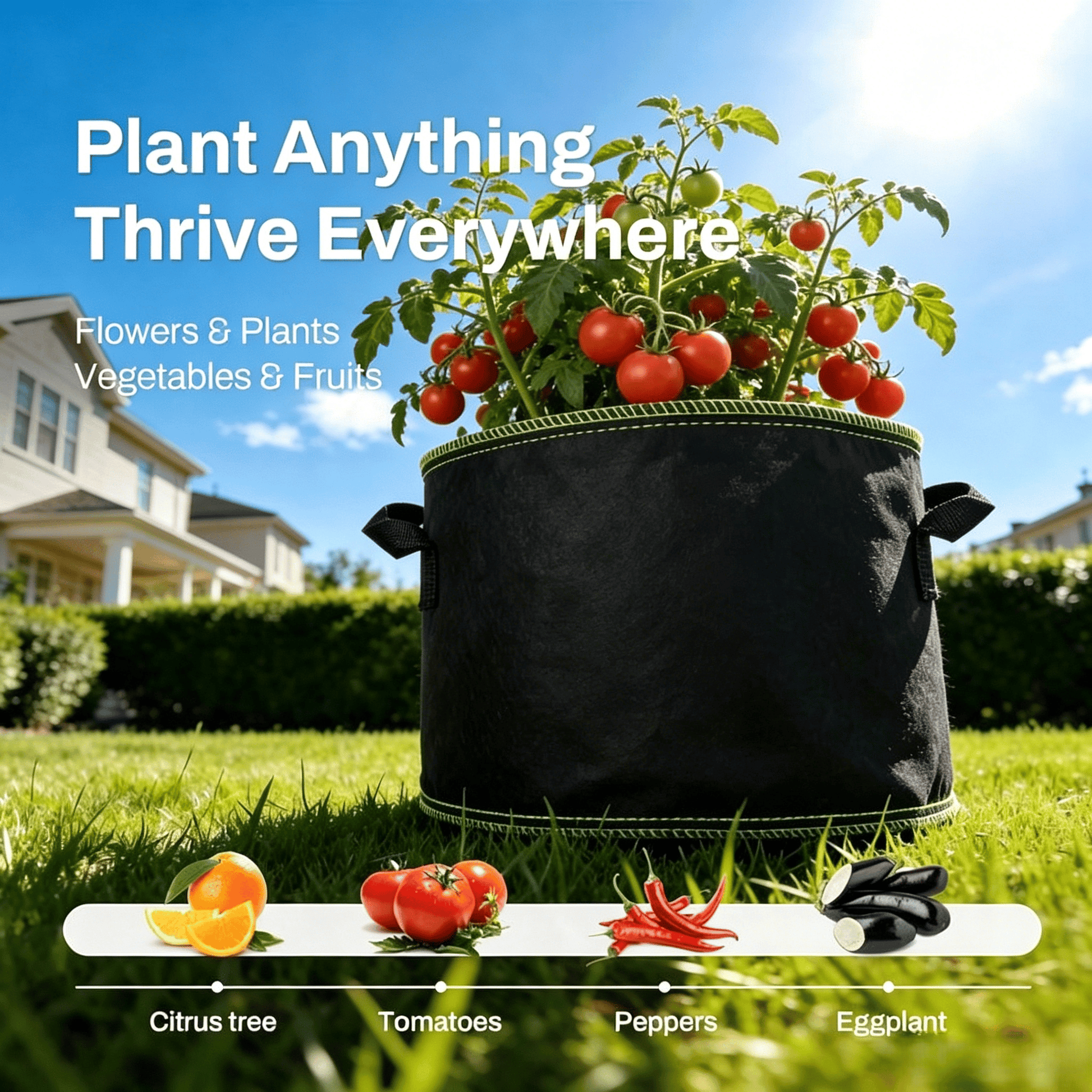 🌱 [UPGRADED] Heavy Duty Grow Bags - Say Goodbye to Root Rot!