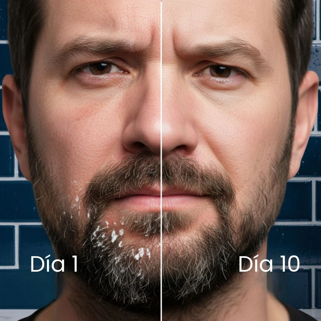 Elimina Escamas e Irritación en el Rostro y cuero cabelludo Masculino - Tratamiento Regenerativo 8 en 1