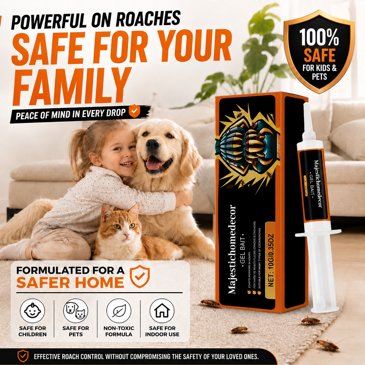 Fast-Acting Cockroach Gel Bait for Kitchens & Bathrooms（copy）