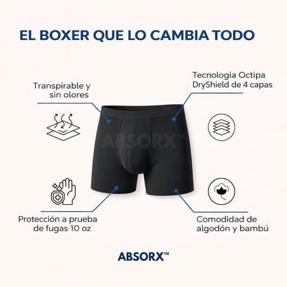 ABSORX™ Boxers ultraabsorbentes para incontinencia
