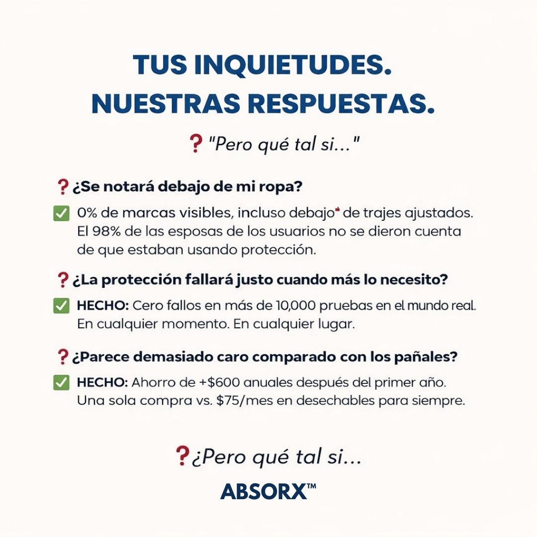 ABSORX™ Boxers ultraabsorbentes para incontinencia