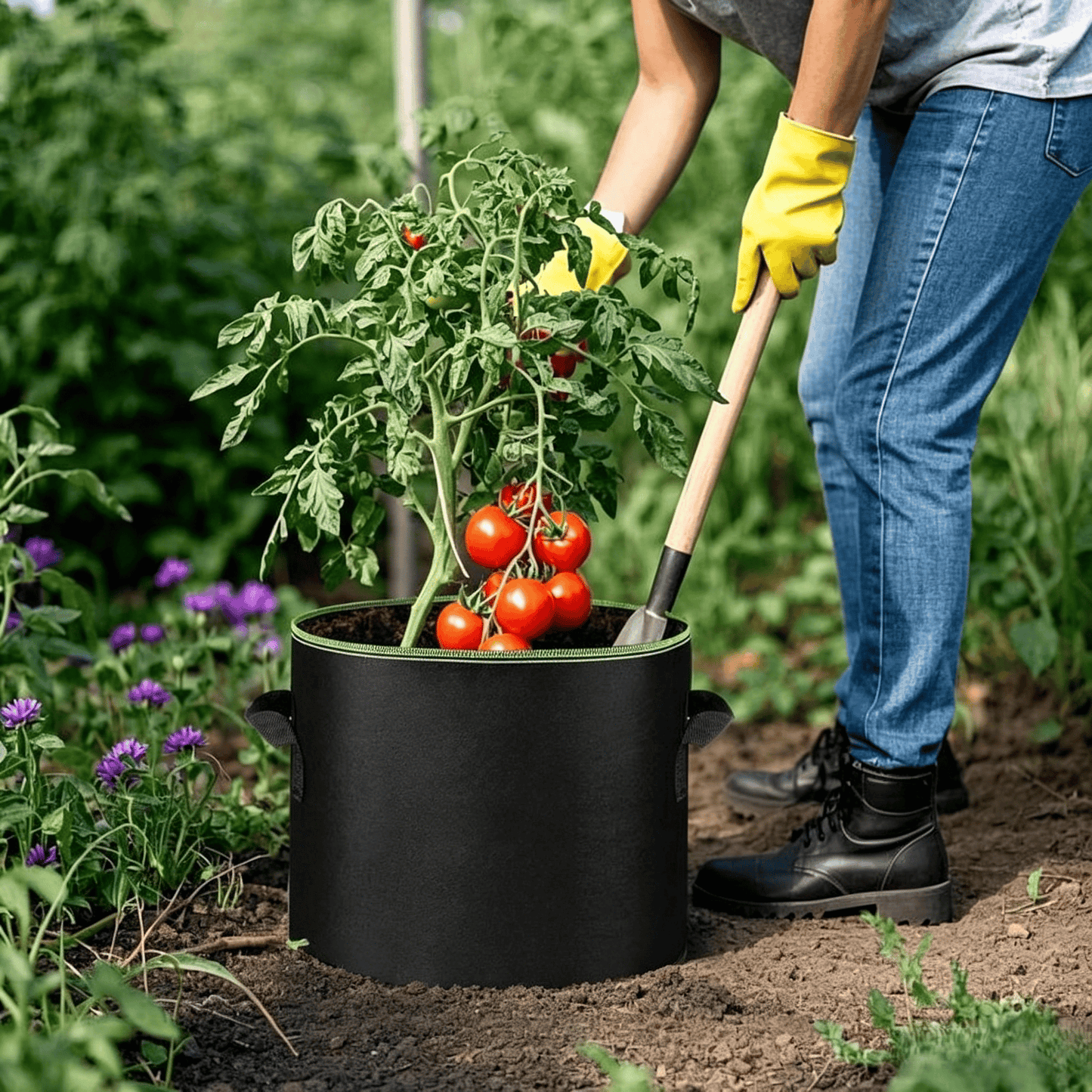 🌱 [UPGRADED] Heavy Duty Grow Bags - Say Goodbye to Root Rot!