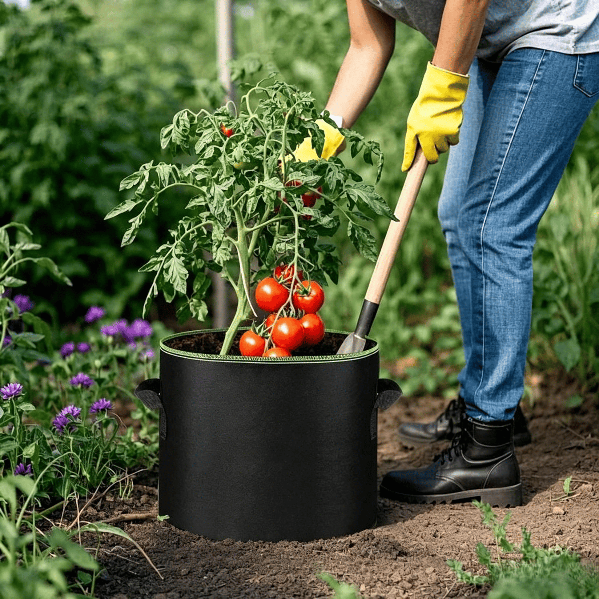 🌱 [UPGRADED] Heavy Duty Grow Bags - Say Goodbye to Root Rot!