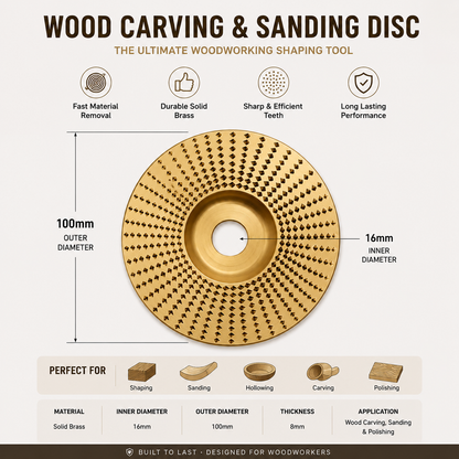 Limited Deal: Wood Carving Disc for Angle Grinder – Buy 1 Get 1 Free