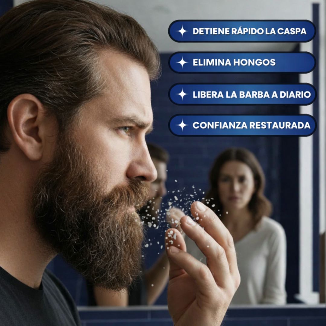 Elimina Escamas e Irritación en el Rostro y cuero cabelludo Masculino - Tratamiento Regenerativo 8 en 1